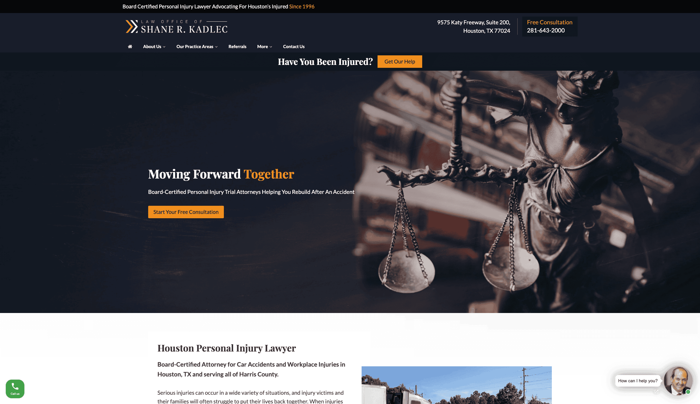 Houston TX Personal Injury Attorney Law Office of Shane R Kadlec 1