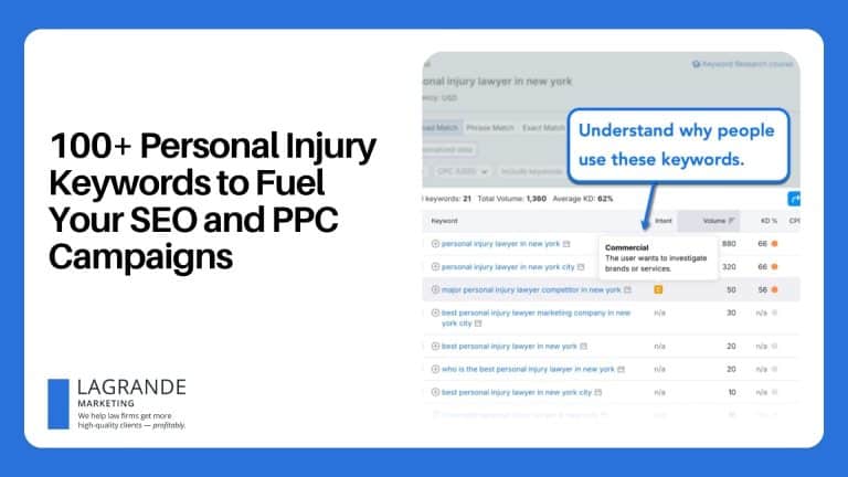 100+ Personal Injury Keywords to Fuel Your SEO and PPC Campaigns