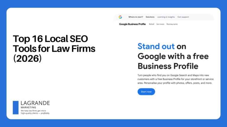 Top 16 Local SEO Tools for Law Firms (2026)