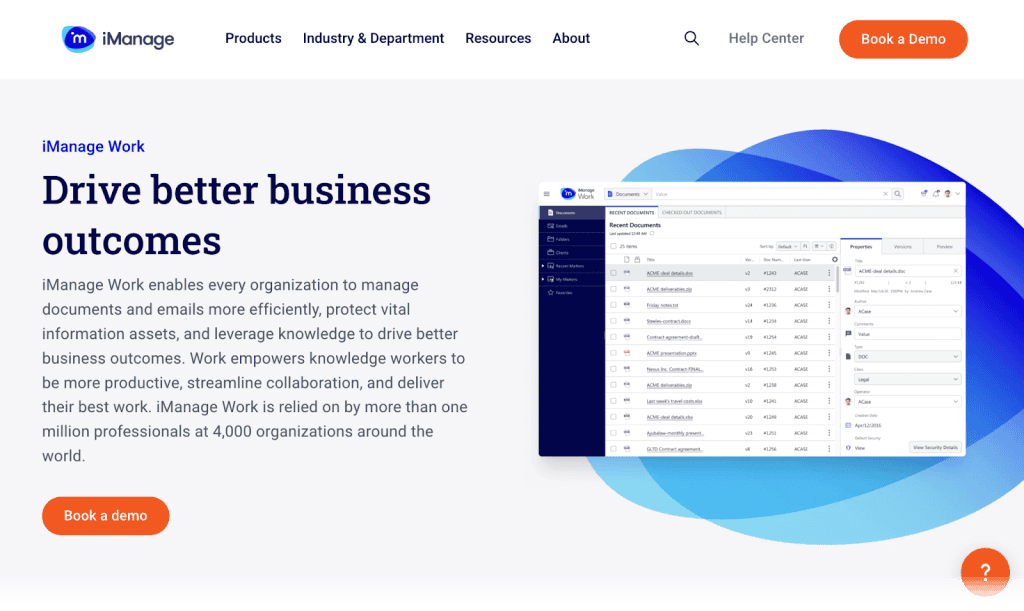 Top 15 Document Management Systems for Law Firms 2026 6 iManage Work