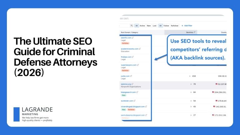 The Ultimate SEO Guide for Criminal Defense Attorneys (2026)