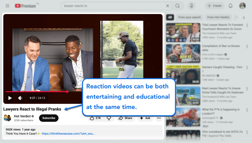 YouTube Marketing for Law Firms: The Ultimate Guide (2026) 5 legal topics reaction videos