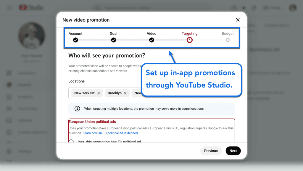 YouTube Marketing for Law Firms: The Ultimate Guide (2026) 12 Setup in-app promotions through YouTube studio