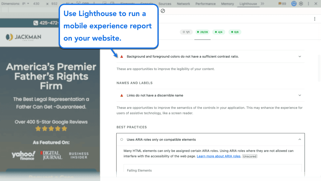 DUI Lawyer SEO: Everything You Need to Know 6 Lighthouse Report