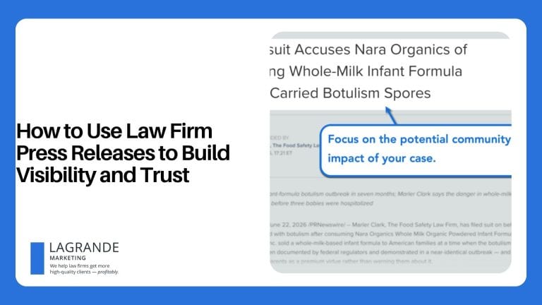 How to Use Law Firm Press Releases to Build Visibility and Trust