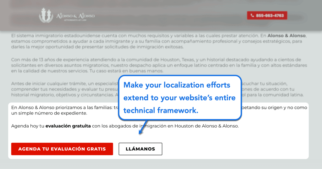 Spanish SEO For Lawyers: Why It Matters in 2026 3 Localization