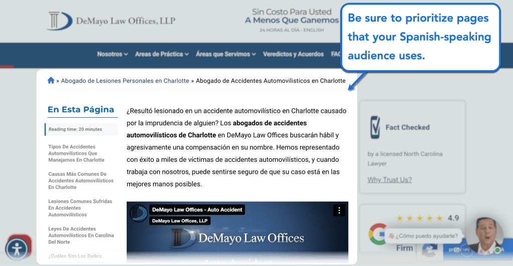 Spanish SEO For Lawyers: Why It Matters in 2026 1 Prioritize Pages