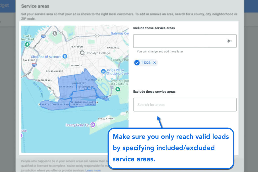 Local Service Ads for Lawyers: A Guide to More Calls, Cases, and Clients 4 Include/exclude Service Areas