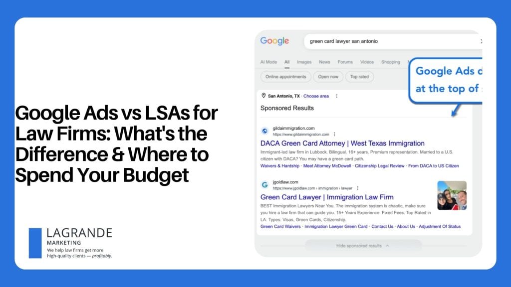 Google Ads vs LSAs for Law Firms