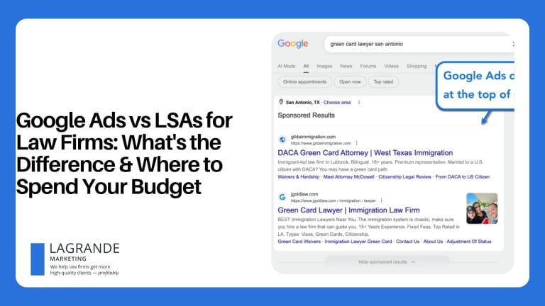 Google Ads vs LSAs for Law Firms