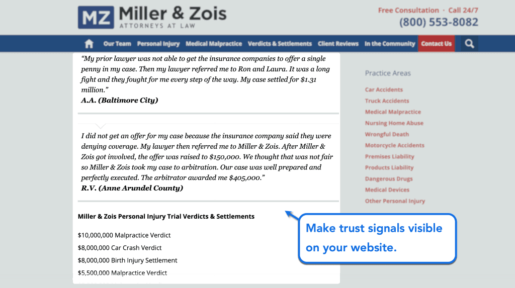 The Ultimate Guide to Medical Malpractice Lawyer Marketing 11 Trust Signals