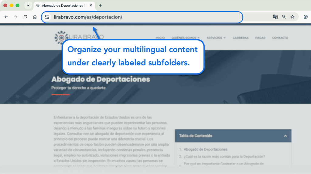 The Ultimate Guide to Immigration Law Firm Marketing & SEO 5 Organize Multilingual Content With Proper URL Structure