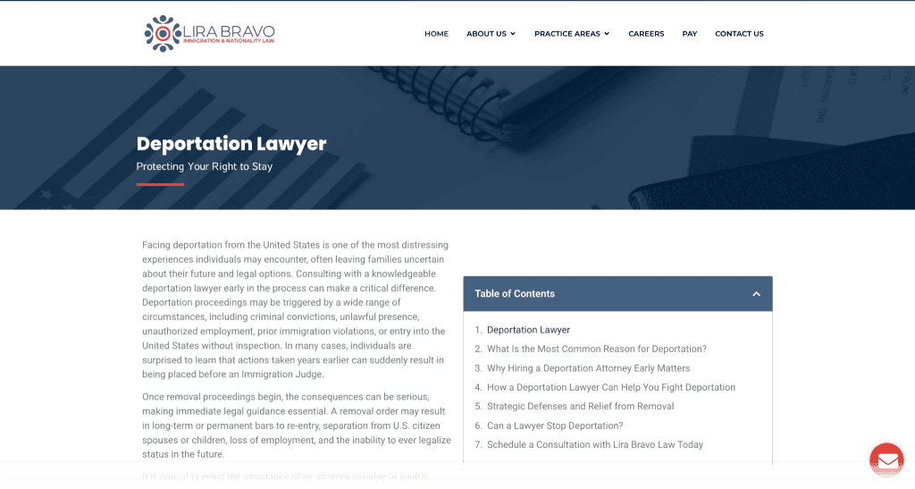 The Ultimate Guide to Immigration Law Firm Marketing & SEO 3 Practice Area Page