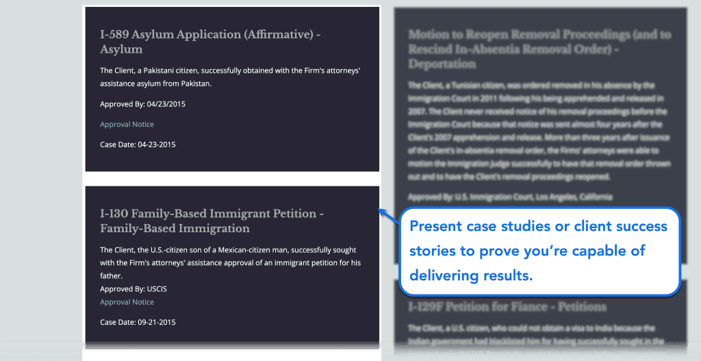 The Ultimate Guide to Immigration Law Firm Marketing & SEO 8 Present Case Studies or Client Success Stories