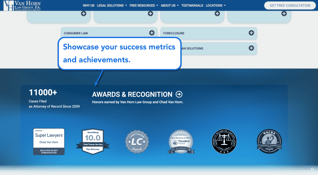 Bankruptcy Lawyer Marketing: SEO, Ads & Local Search 8 Awards and Achievements